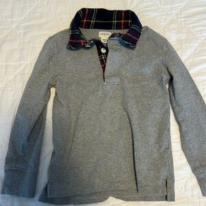 Crewcuts tartan plaid long sleeve polo